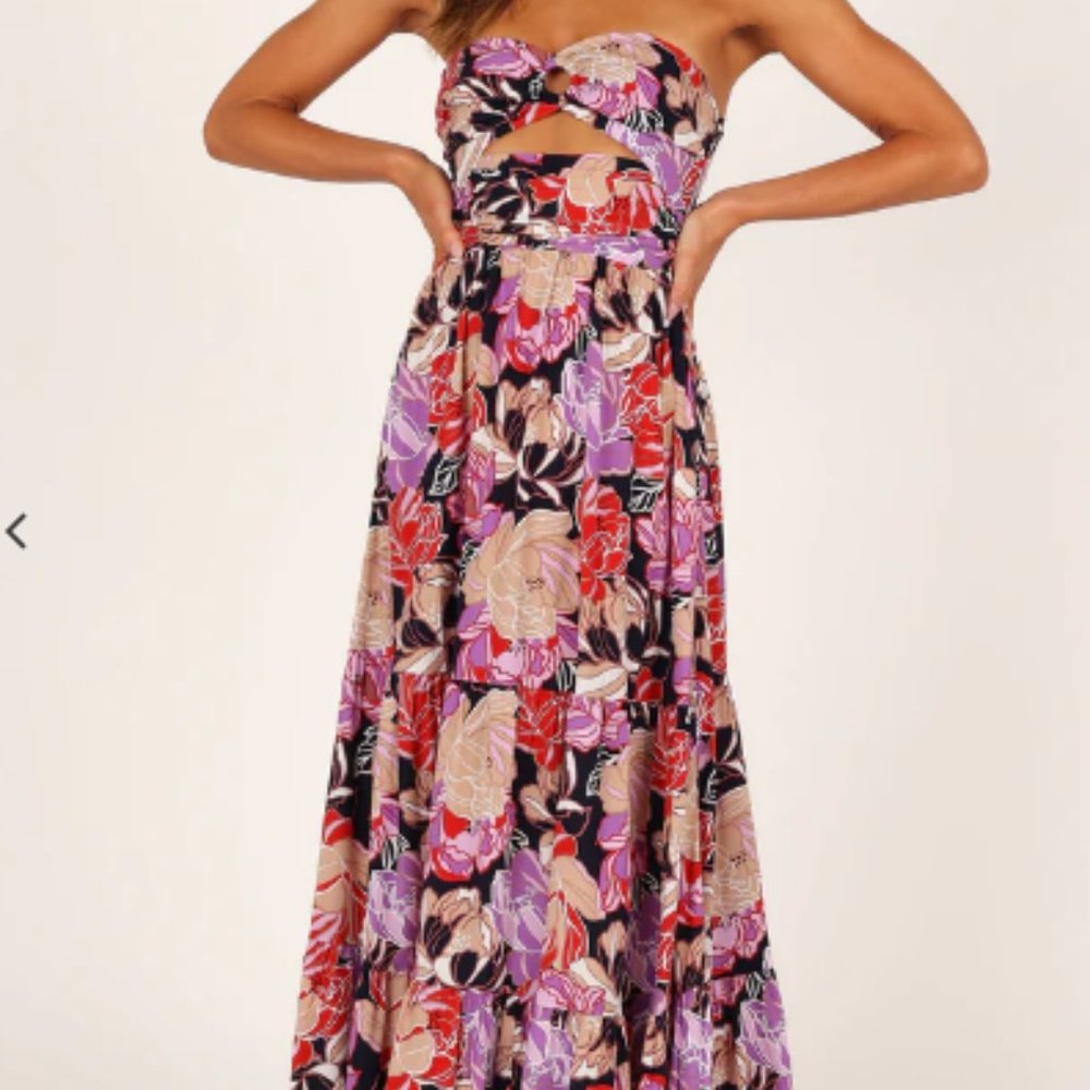 Petal & Pup Floral Strapless Maxi Dress - Multicolor